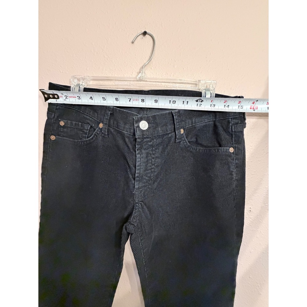 7 For All Mankind Black Corduroy Bootcut Pants Womens 31 U076083U-083U USA Made - Picture 5 of 8